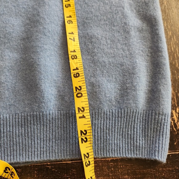 Charter Club 2-Ply 100% Cashmere Sweater Women's S/M Capsule Blue Basic Crew - Picture 5 of 8